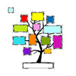 Art tree with frames, place for your text or photo