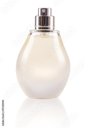 Photo: perfume bottle on white background perfume bottle on white background