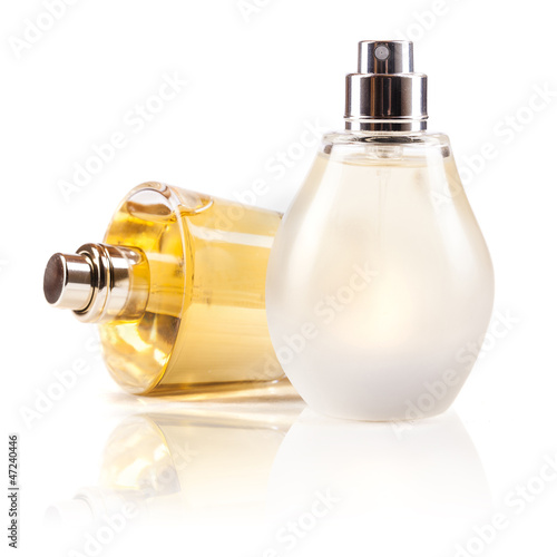Photo: perfume bottle on white background perfume bottle on white background
