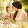 Mother and daughter in the park