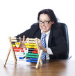 business woman stressed out at her return on investment