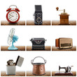 vintage collage su legno