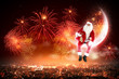 Santa on the moon