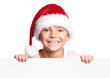 Boy in Santa hat