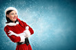 Attracive girl in santa clothes