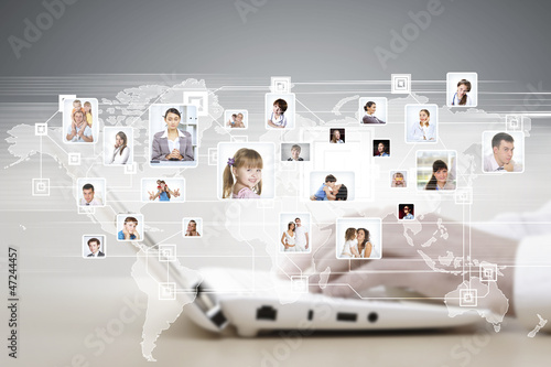 Photo: Symbol of social network Symbol of social network