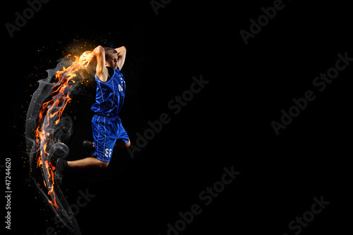 Photo: Basketball player with a ball Basketball player with a ball