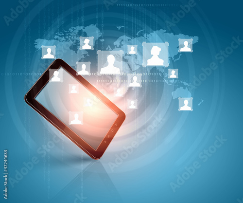 Illustration: social network communication social network communication