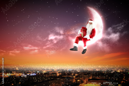 Photo: Santa on the moon Santa on the moon
