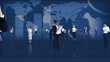 3D World Business Montage Images, USA