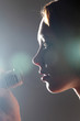 Portrait of female singer