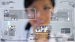 Vidéo : Montage Female Doctor Touch Screen CG Visual Research Montage Female Doctor Touch Screen CG Visual Research