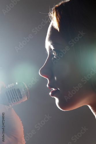 Photo: Portrait of female singer Portrait of female singer