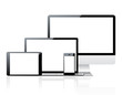 Computer monitor, smartphone, laptop and tablet pc.