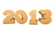 Illustration: 3D Golden 2013 isolated on white background 3D Golden 2013 isolated on white background