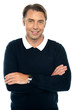 Handsome middle aged male model posing with confidence