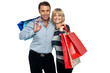 Husband and wife enjoying shopping