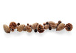 pine cones wreath isolated