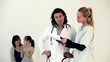 Video: Doctor and nurse checking notes in hospital Doctor and nurse checking notes in hospital