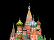 St Basil's Cathedral, Moscow, illustration, art