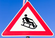 luge warning sign