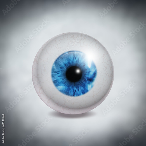 Illustration: blue eyeball blue eyeball