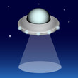 Vector: Ufo at night Ufo at night