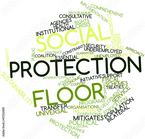 Illustration: Word cloud for Social protection floor Word cloud for Social protection floor