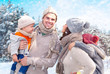 familie im winter