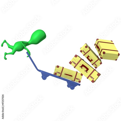 Illustration: View green puppet crash trolley with cases View green puppet crash trolley with cases