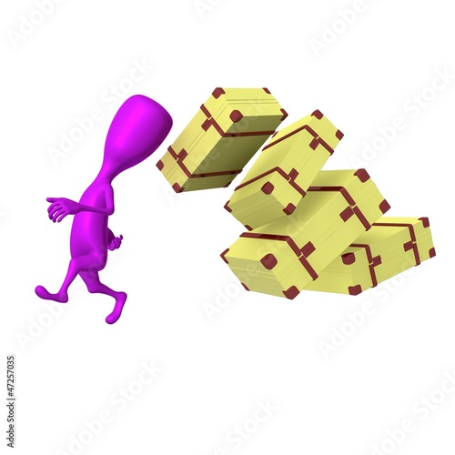 Illustration: View column of cases fall on puppet View column of cases fall on puppet
