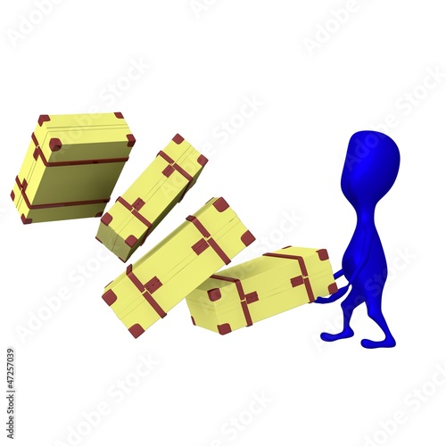 Illustration: View cases fall from puppet carrier hands View cases fall from puppet carrier hands