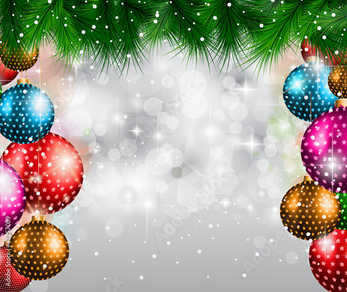 Vector: Elegant Classic Christmas flyer with tree leaves Elegant Classic Christmas flyer with tree leaves