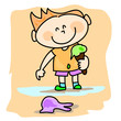 kid with ice cream