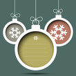 Christmas Balls with snowflakes