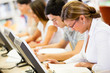 Students at a computer room
