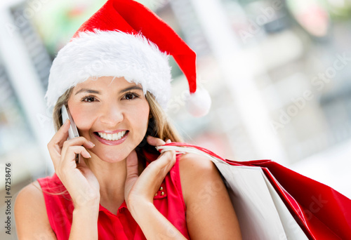Photo: Female shopper on Christmas Female shopper on Christmas