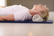 Photo: Senior woman relaxing and doing therapy with crystals Senior woman relaxing and doing therapy with crystals