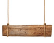 wooden sign background message rope hanging