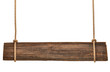 wooden sign background message rope hanging