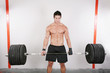 bodybuilder training in a gym