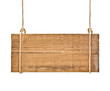 wooden sign background message rope hanging