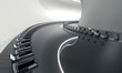 Futuristic modern gym with treadmill and elliptical trainer