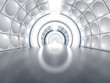 Futuristic tunnel like spaceship corridor