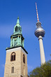 TV Tower and St Marienkirche in Berlin