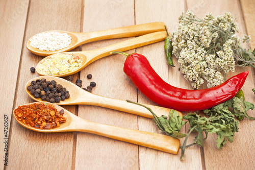 Photo: herbs and fresh vegetables herbs and fresh vegetables