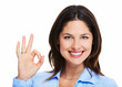Happy successful business woman.