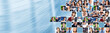 Business people team collage.