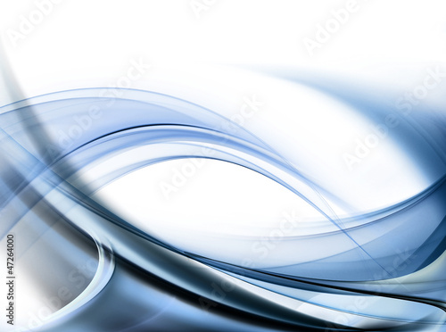 Illustration: Elegant blue fractal waves Elegant blue fractal waves