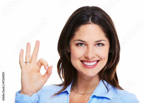 Photo: Happy successful business woman. Happy successful business woman.